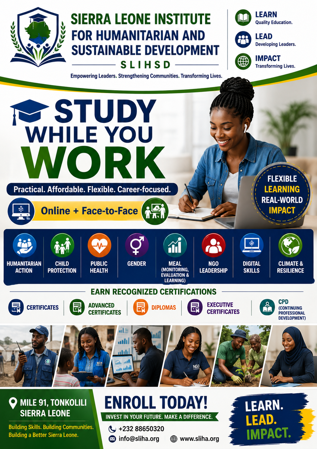 SLIHSD Study While You Work campaign poster